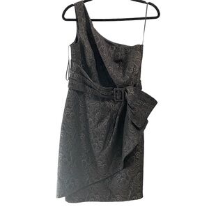 Luisa Spagnoli black detailed sparkly cocktail dress size 42